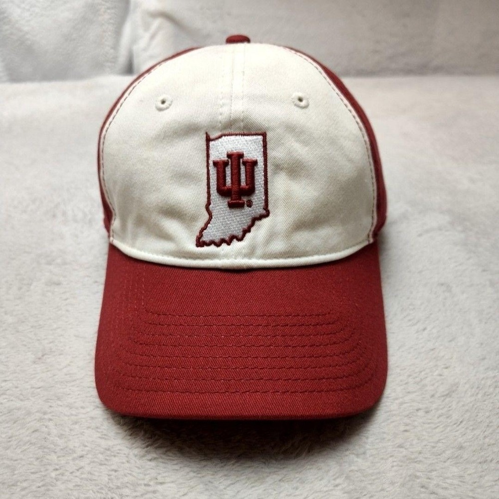 Indiana Hoosiers The Game Hat Cap Strap Back Mens Red Cotton Twill Football